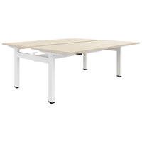 MOTION team desk | 1400 - 1800 mm, electrically height adjustable, maple