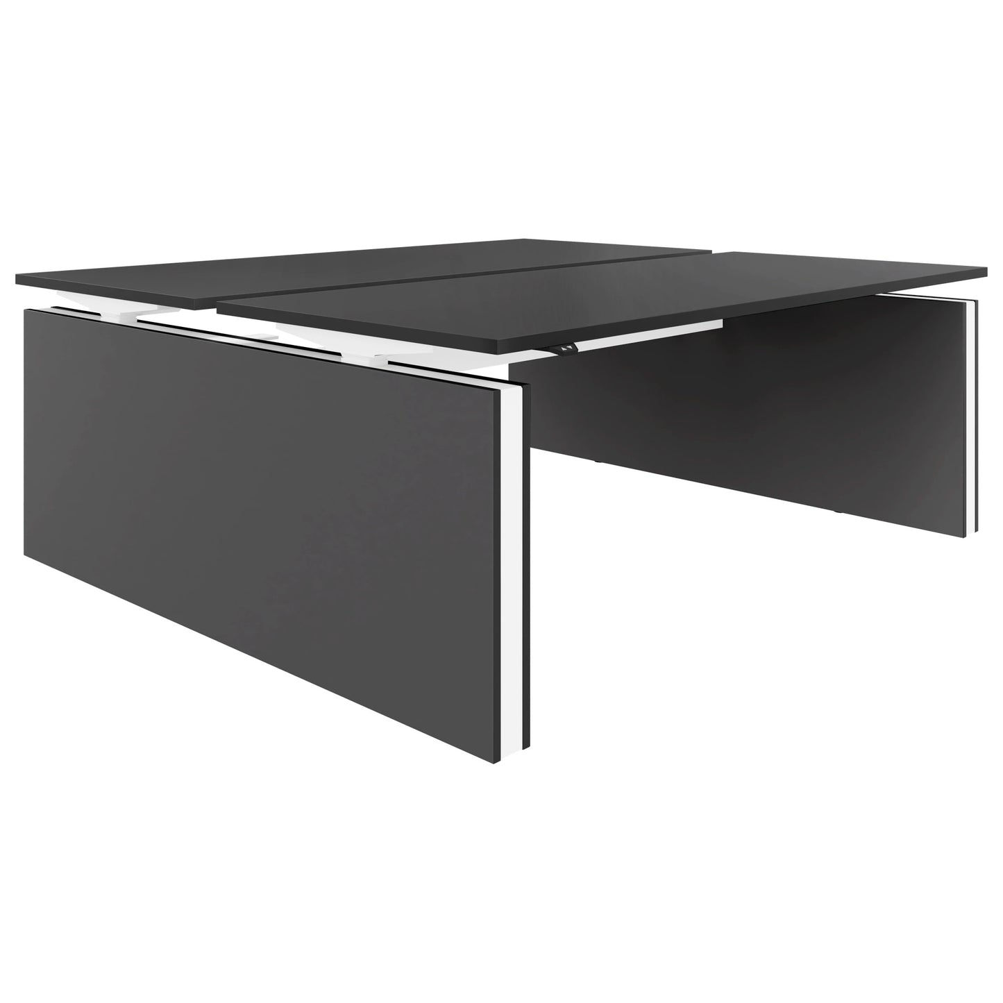 MOTION team desk | 1400 - 1800 mm, electrically height adjustable, anthracite