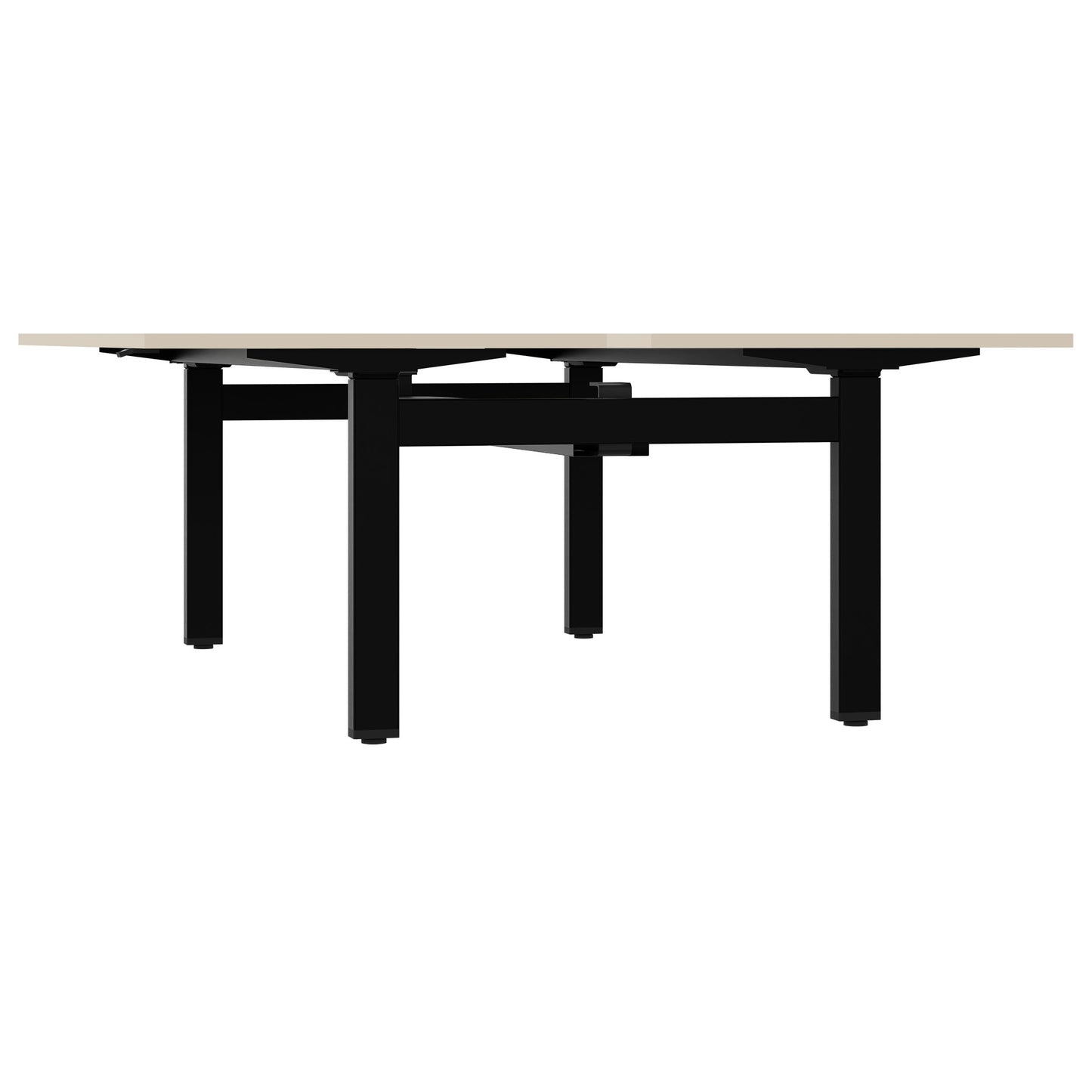 MOTION team desk | 1400 - 1800 mm, electrically height adjustable, maple