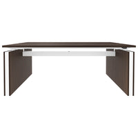 MOTION team desk | 1400 - 1800 mm, electrically height adjustable, walnut