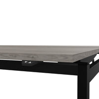 MOTION team desk | 1400 - 1800 mm, electrically height adjustable, gray northern oak