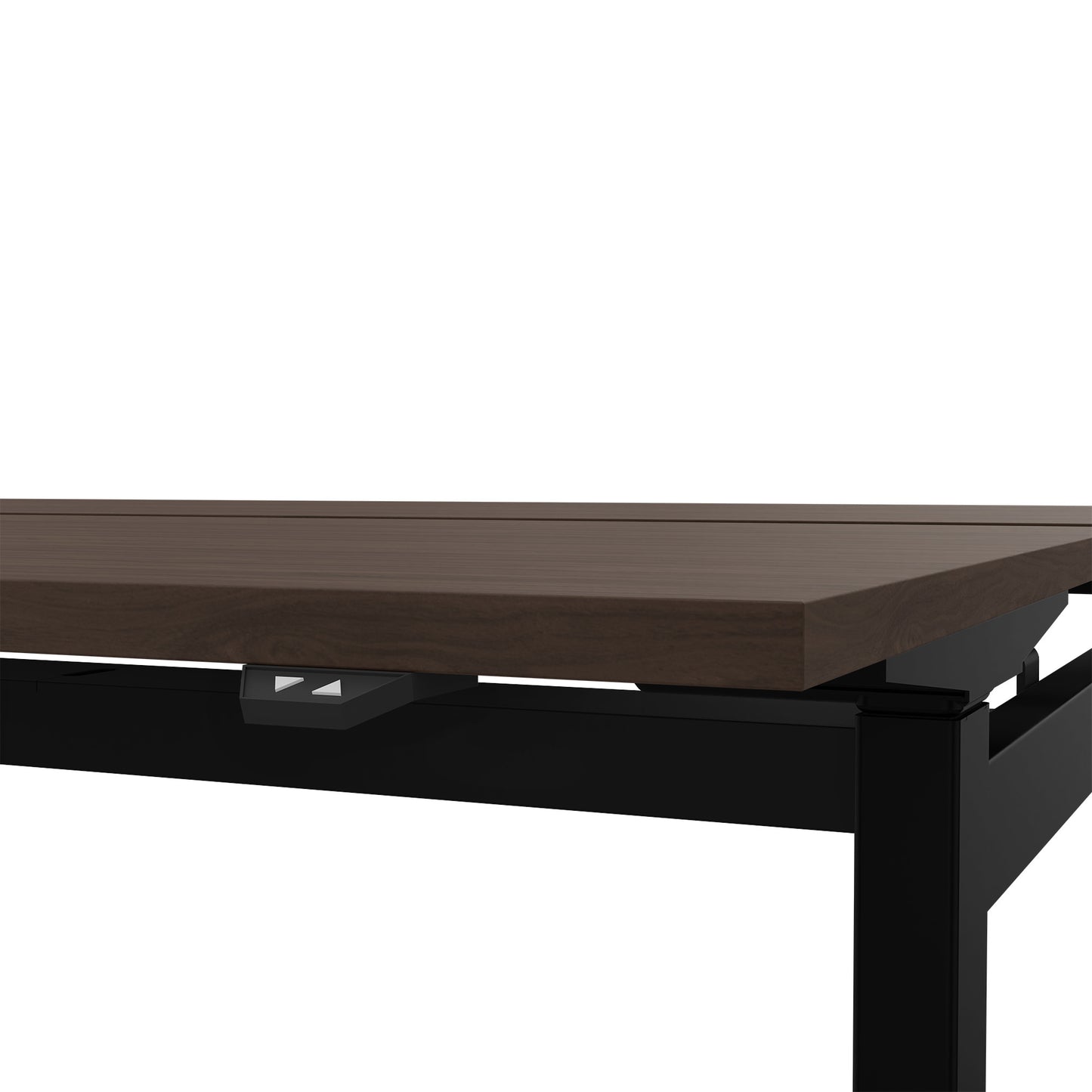 MOTION team desk | 1400 - 1800 mm, electrically height adjustable, walnut