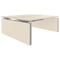 MOTION team desk | 1400 - 1800 mm, electrically height adjustable, maple