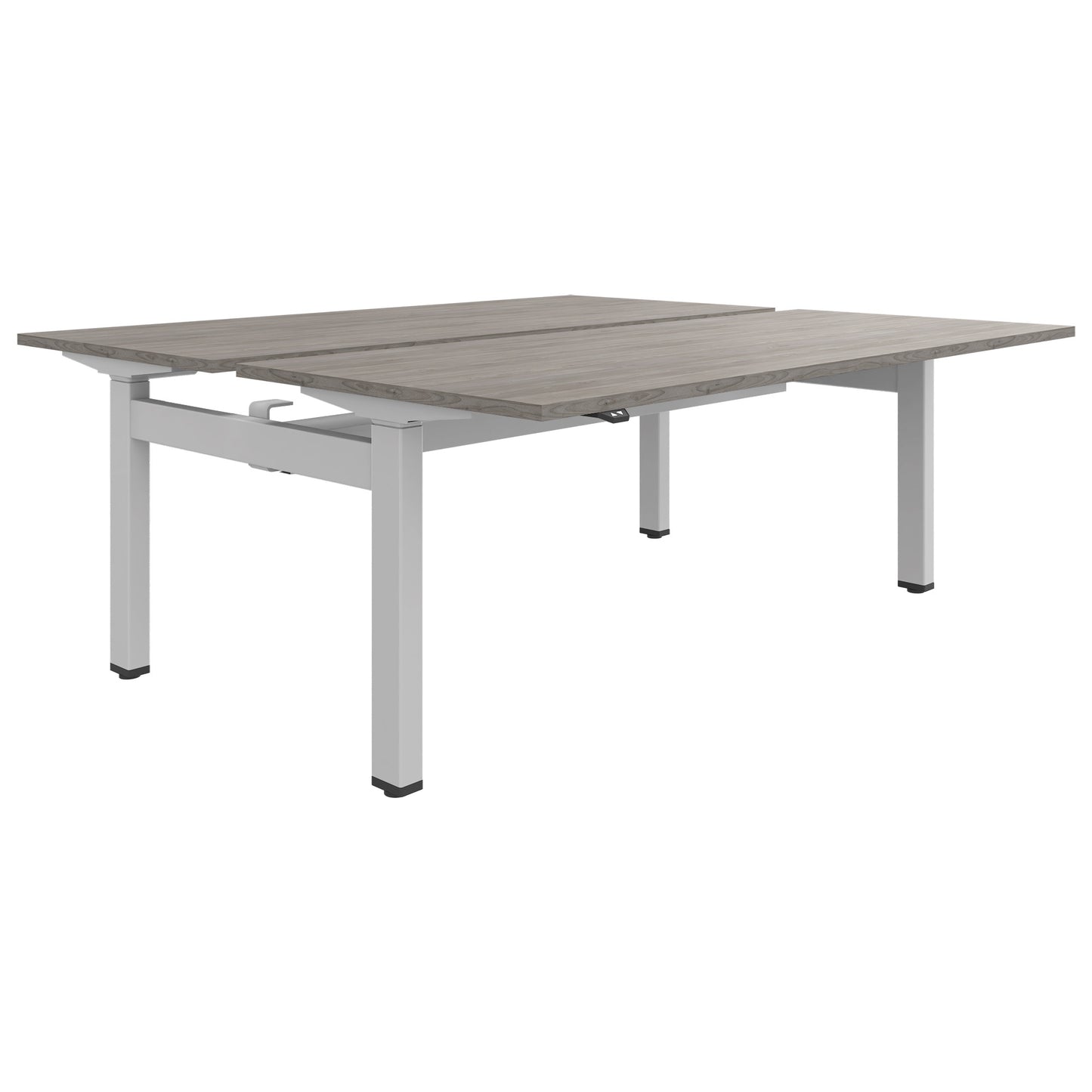 MOTION team desk | 1400 - 1800 mm, electrically height adjustable, gray northern oak