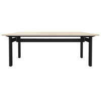 MOTION team desk | 1400 - 1800 mm, electrically height adjustable, maple