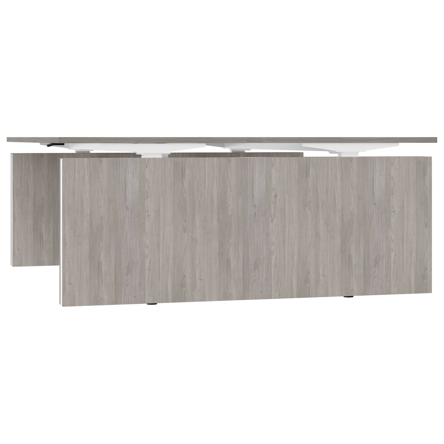 MOTION team desk | 1400 - 1800 mm, electrically height adjustable, gray northern oak