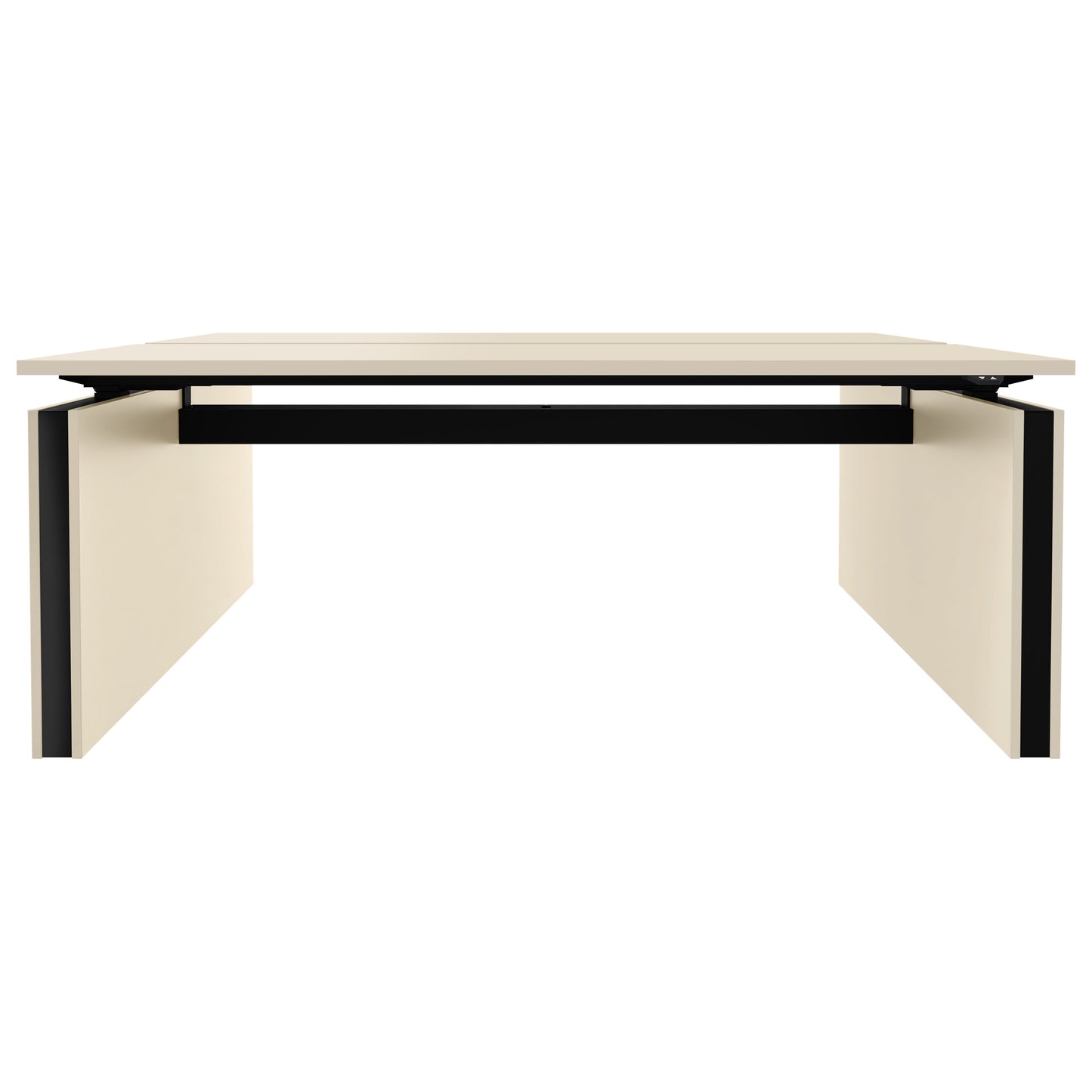 MOTION team desk | 1400 - 1800 mm, electrically height adjustable, maple