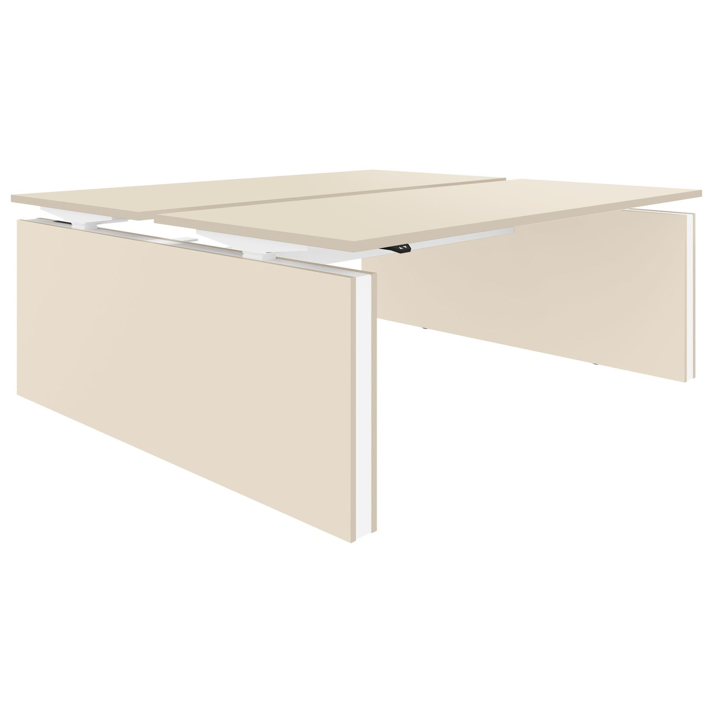 MOTION team desk | 1400 - 1800 mm, electrically height adjustable, maple