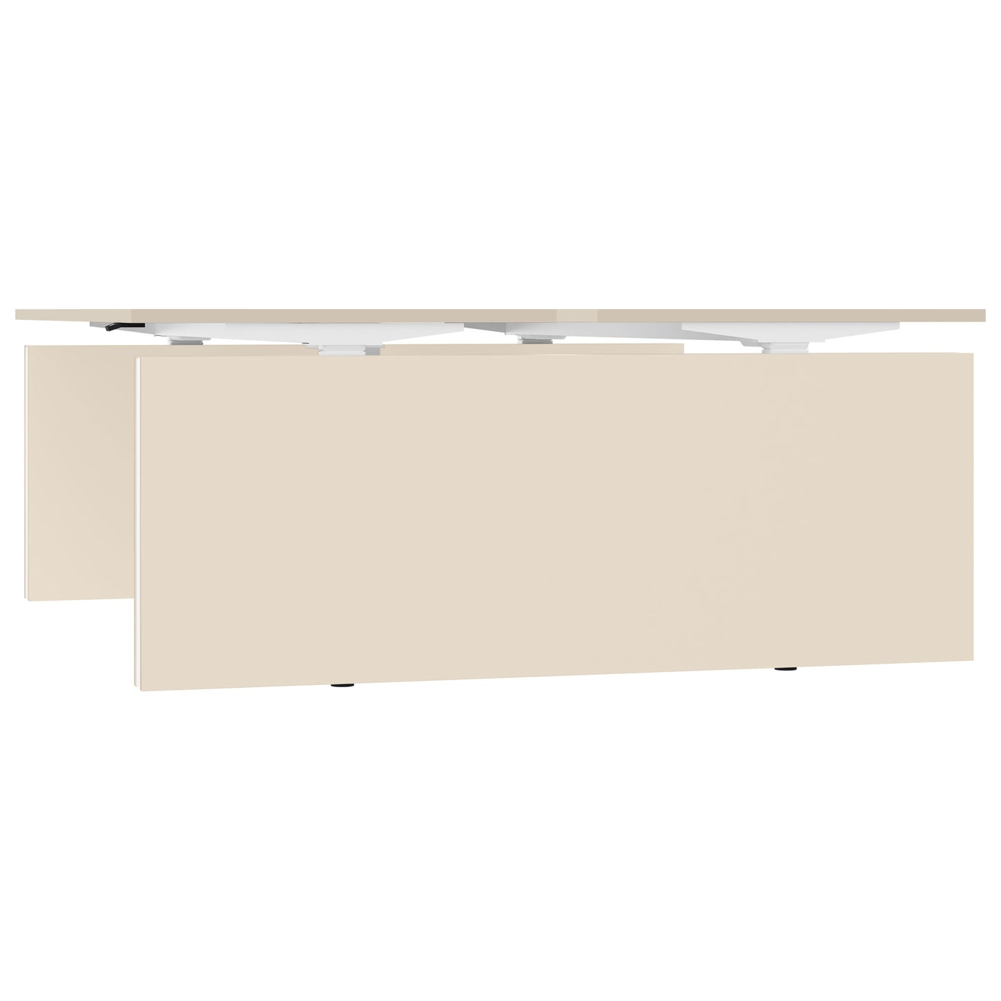 MOTION team desk | 1400 - 1800 mm, electrically height adjustable, maple