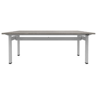 MOTION team desk | 1400 - 1800 mm, electrically height adjustable, gray northern oak