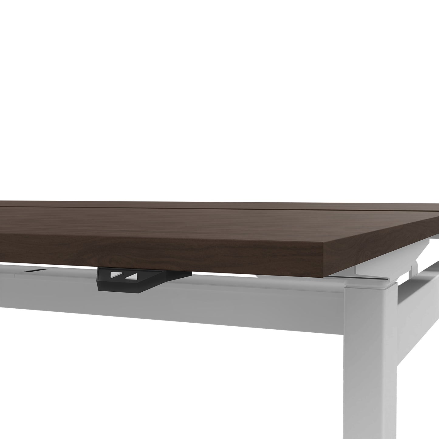 MOTION team desk | 1400 - 1800 mm, electrically height adjustable, walnut