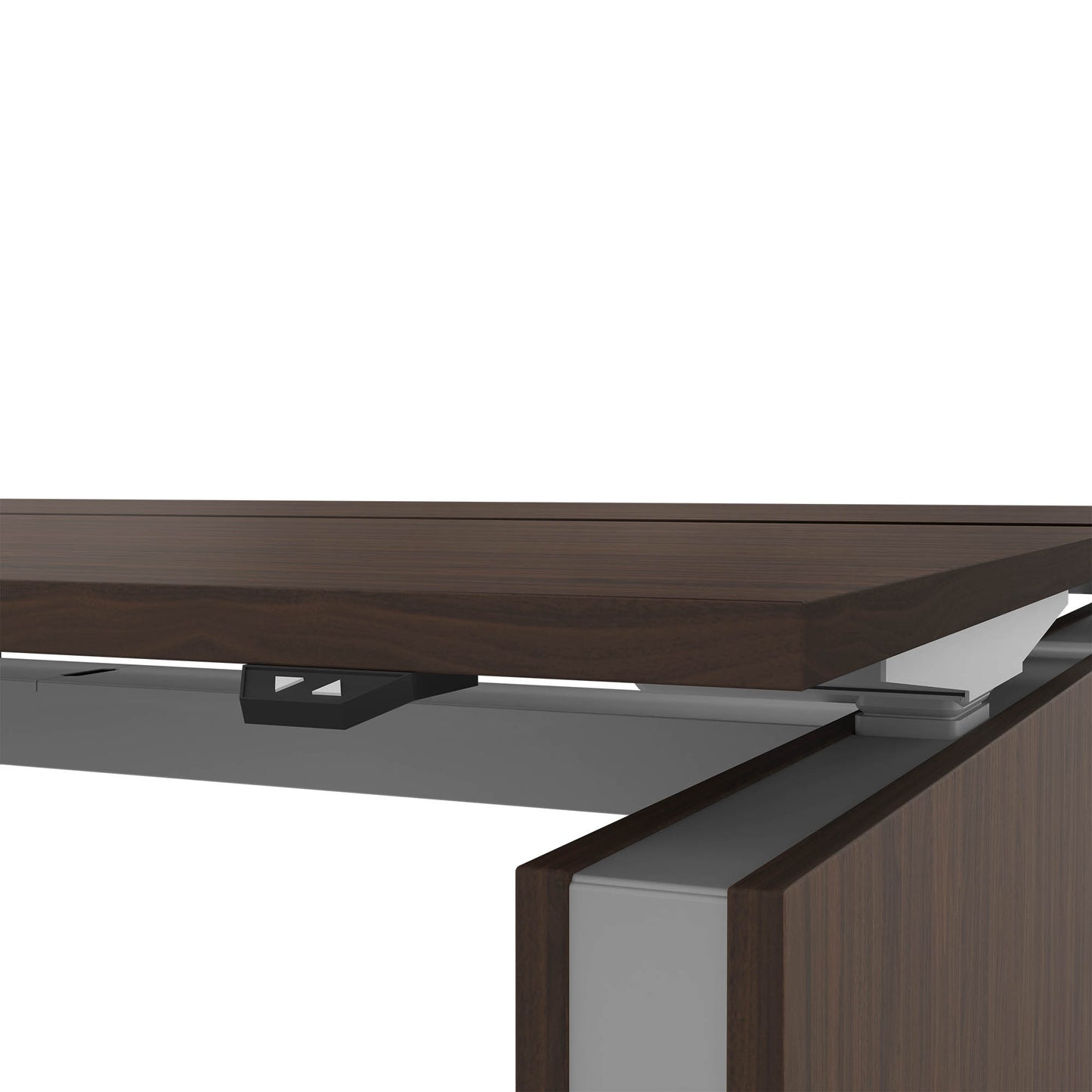 MOTION team desk | 1400 - 1800 mm, electrically height adjustable, walnut