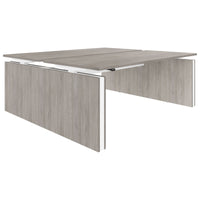 MOTION team desk | 1400 - 1800 mm, electrically height adjustable, gray northern oak