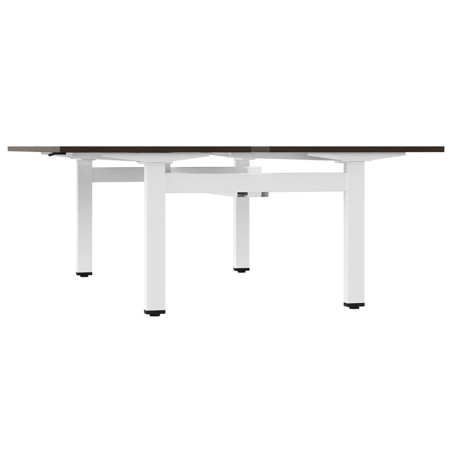 MOTION team desk | 1400 - 1800 mm, electrically height adjustable, walnut