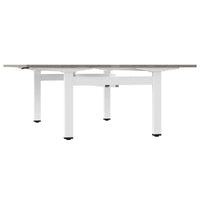 MOTION team desk | 1400 - 1800 mm, electrically height adjustable, gray northern oak