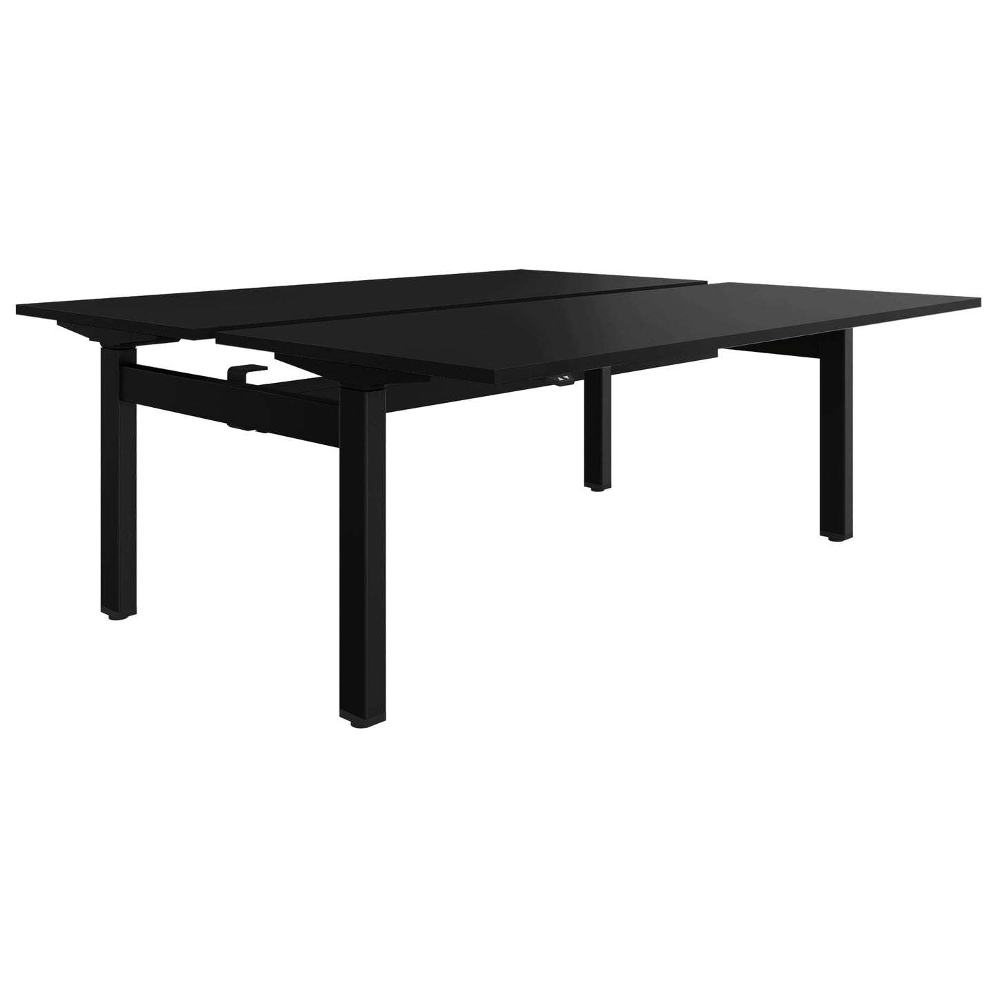 MOTION team desk | 1400 - 1800 mm, electrically height adjustable, black