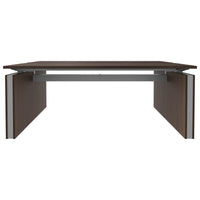 MOTION team desk | 1400 - 1800 mm, electrically height adjustable, walnut