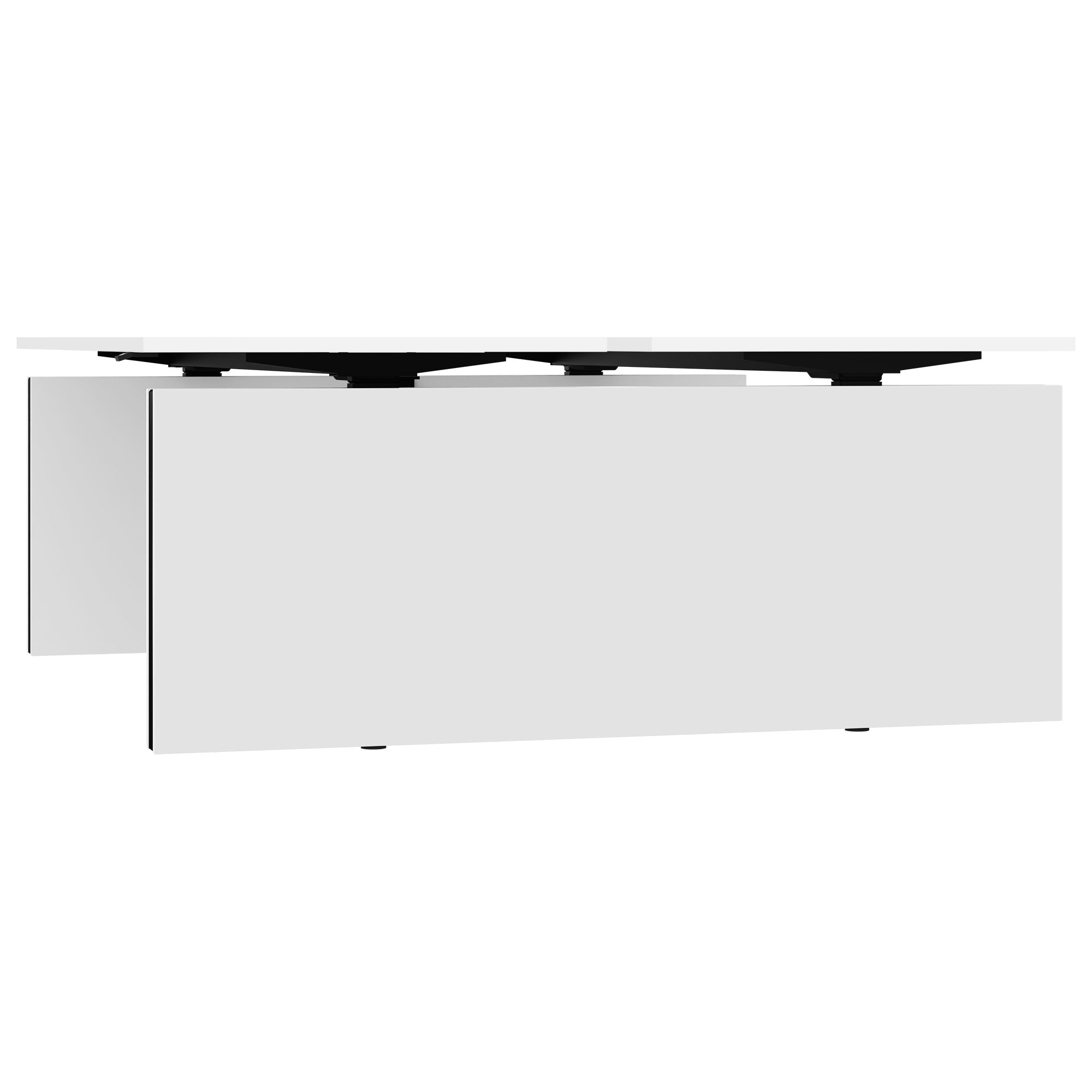 MOTION Desk del team | 1400 - 1800 mm, regolabile in altezza elettricamente, bianco