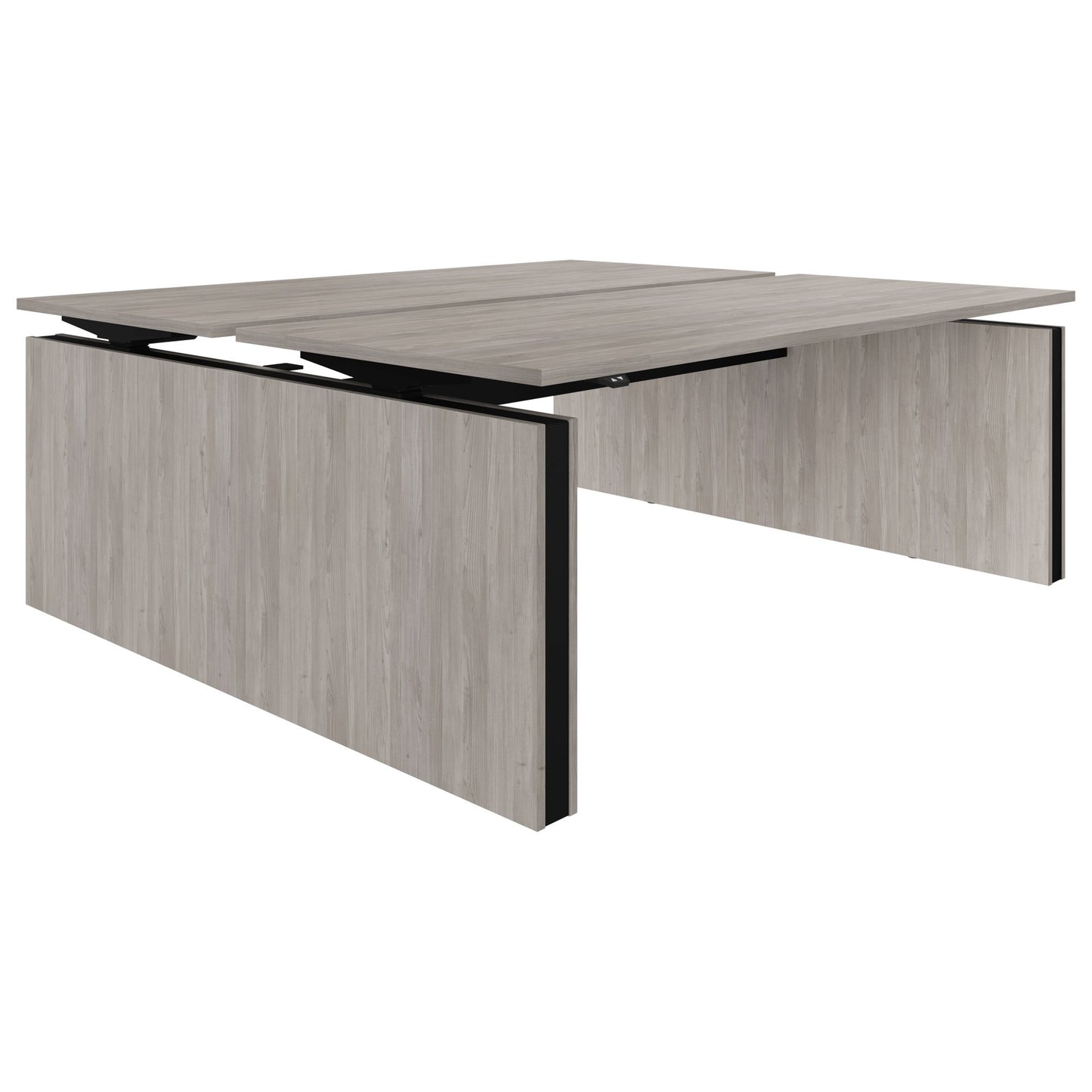 MOTION Desk del team | 1400-1800 mm, regolabile elettricamente in altezza, grigio di quercia nordica