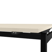 MOTION team desk | 1400 - 1800 mm, electrically height adjustable, maple