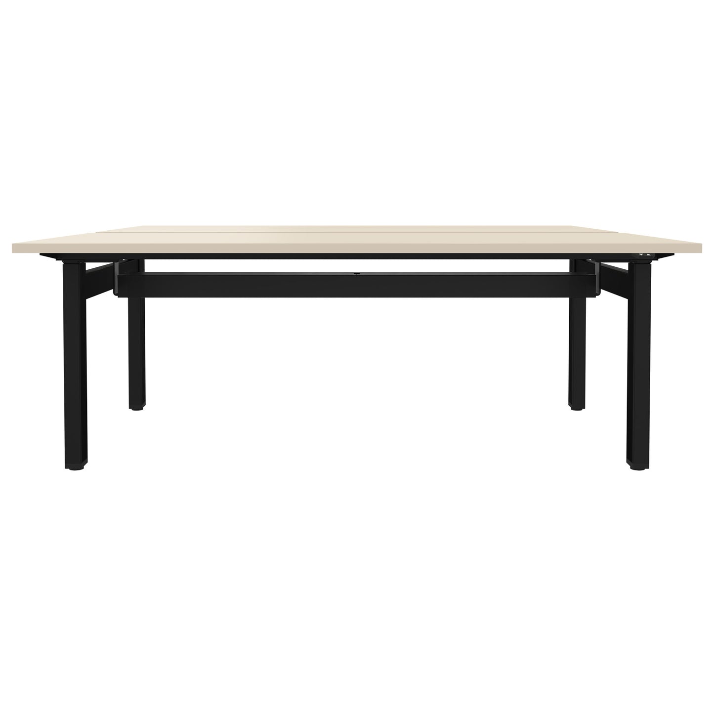 MOTION team desk | 1400 - 1800 mm, electrically height adjustable, maple