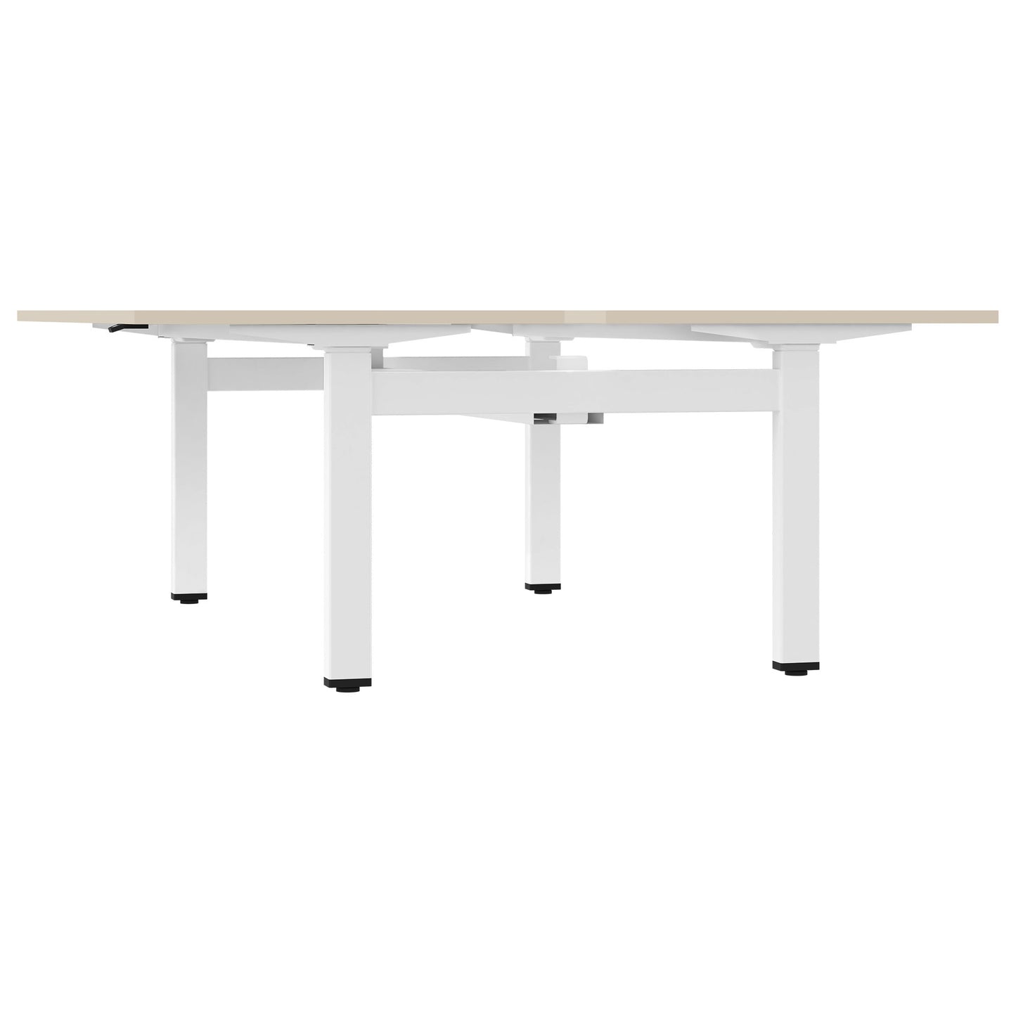 MOTION team desk | 1400 - 1800 mm, electrically height adjustable, maple