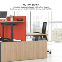 MOTION team desk | 1400 - 1800 mm, electrically height adjustable, pearl gray