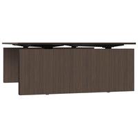 MOTION team desk | 1400 - 1800 mm, electrically height adjustable, walnut