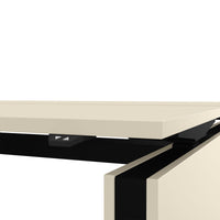 MOTION team desk | 1400 - 1800 mm, electrically height adjustable, maple