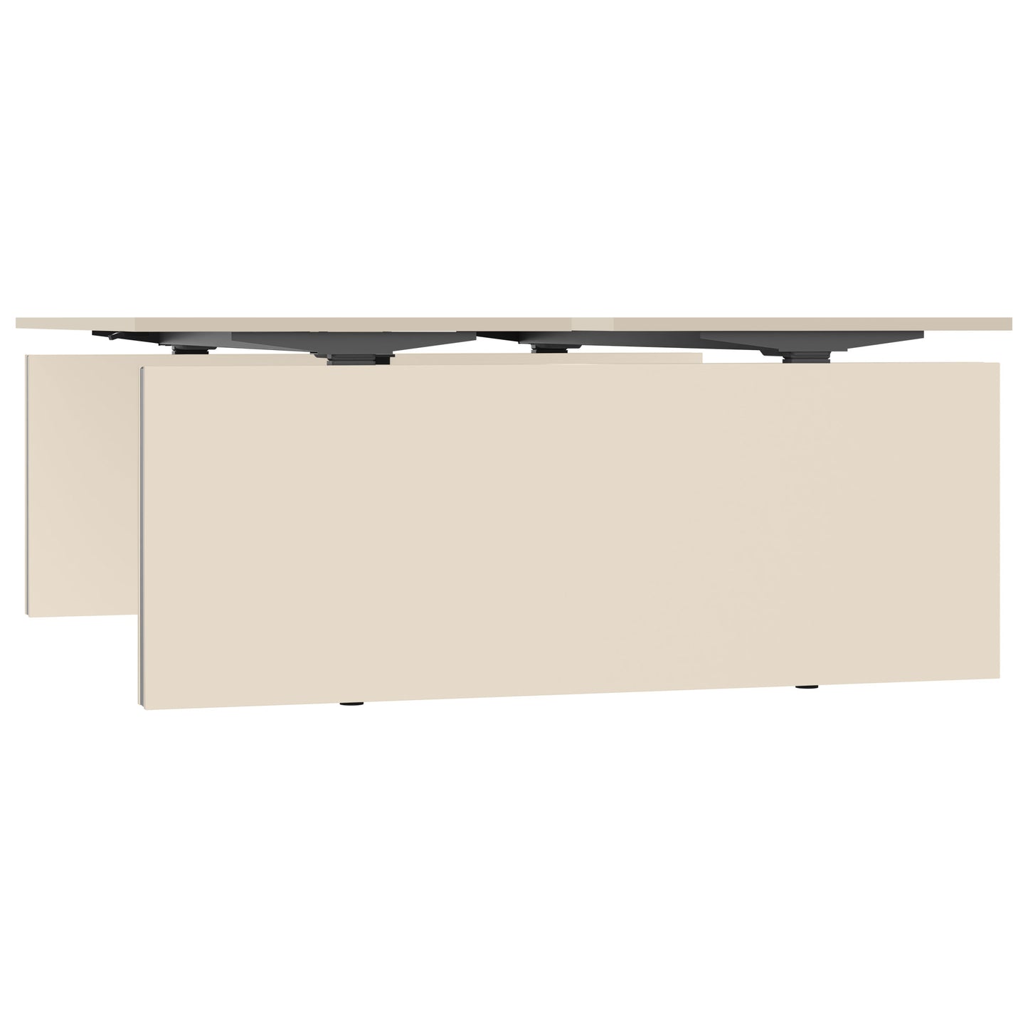 MOTION team desk | 1400 - 1800 mm, electrically height adjustable, maple