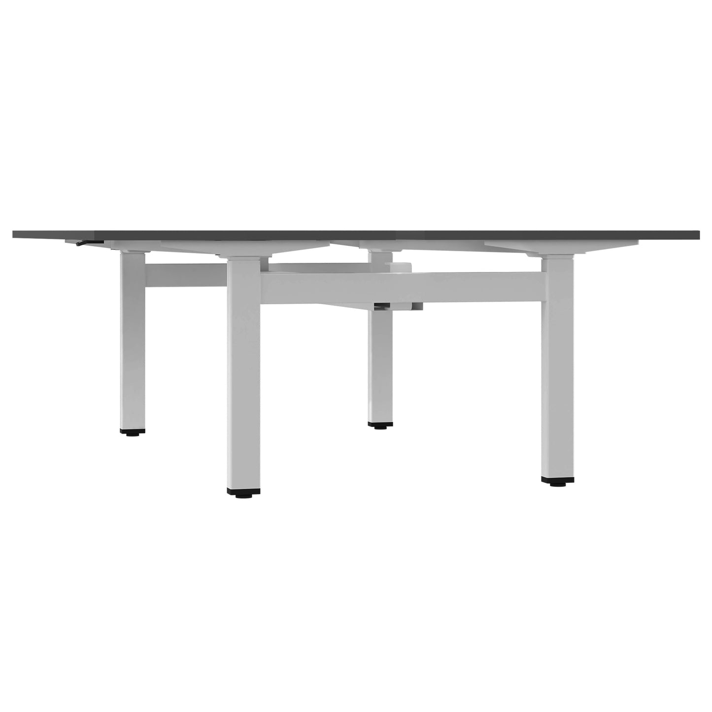 MOTION team desk | 1400 - 1800 mm, electrically height adjustable, anthracite