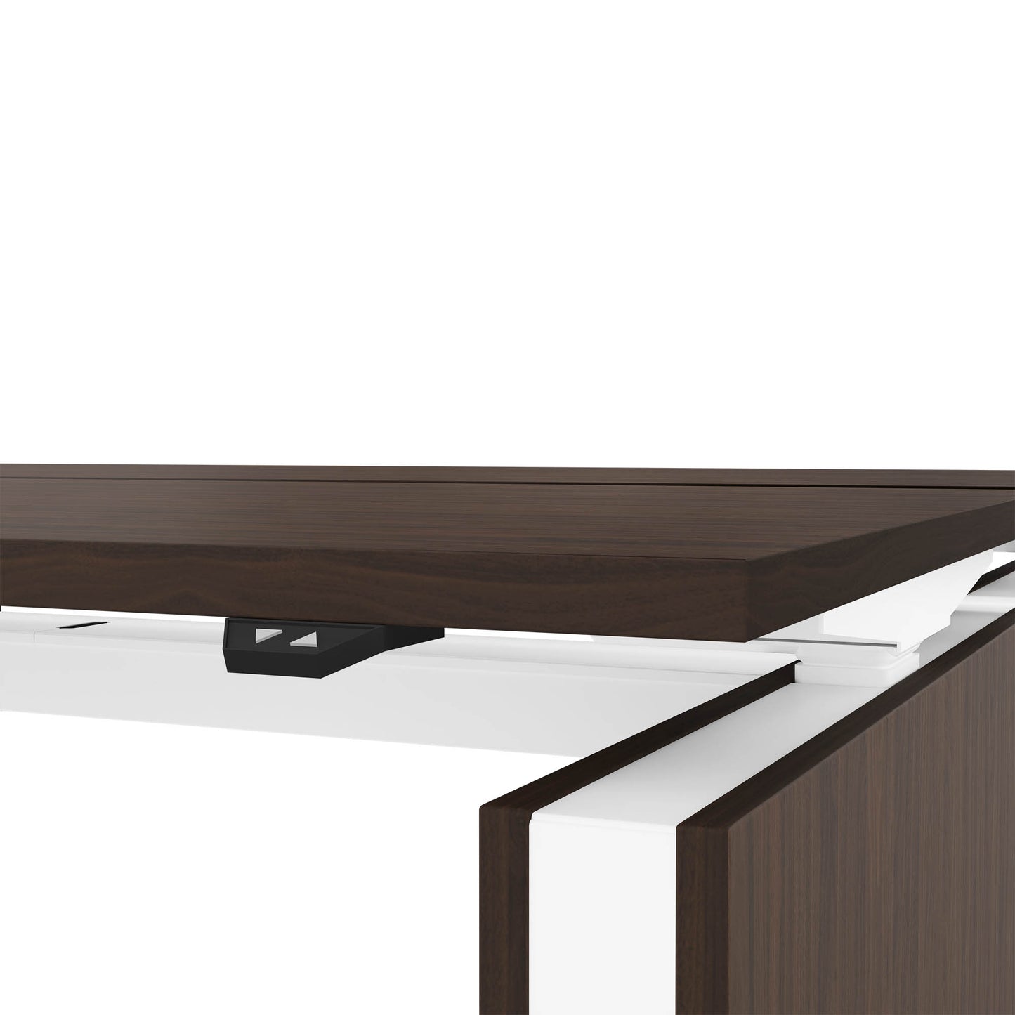 MOTION team desk | 1400 - 1800 mm, electrically height adjustable, walnut