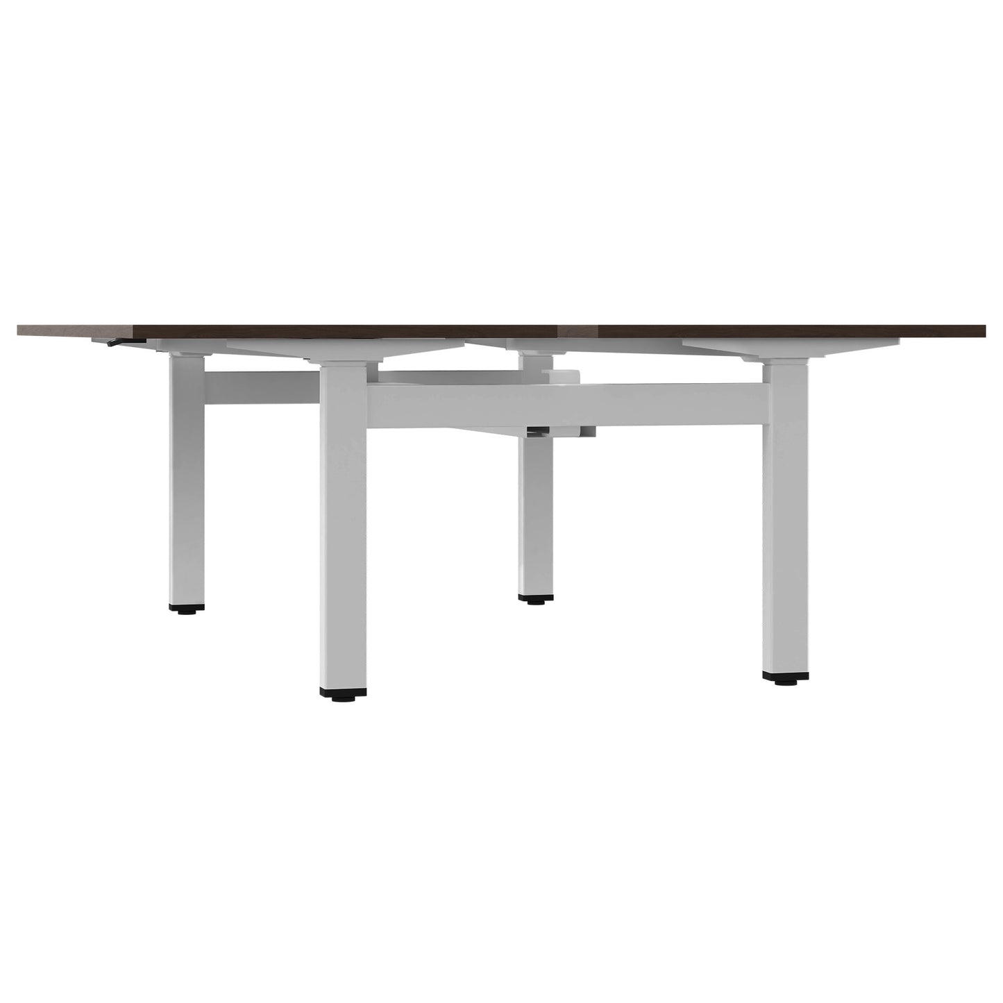 MOTION team desk | 1400 - 1800 mm, electrically height adjustable, walnut