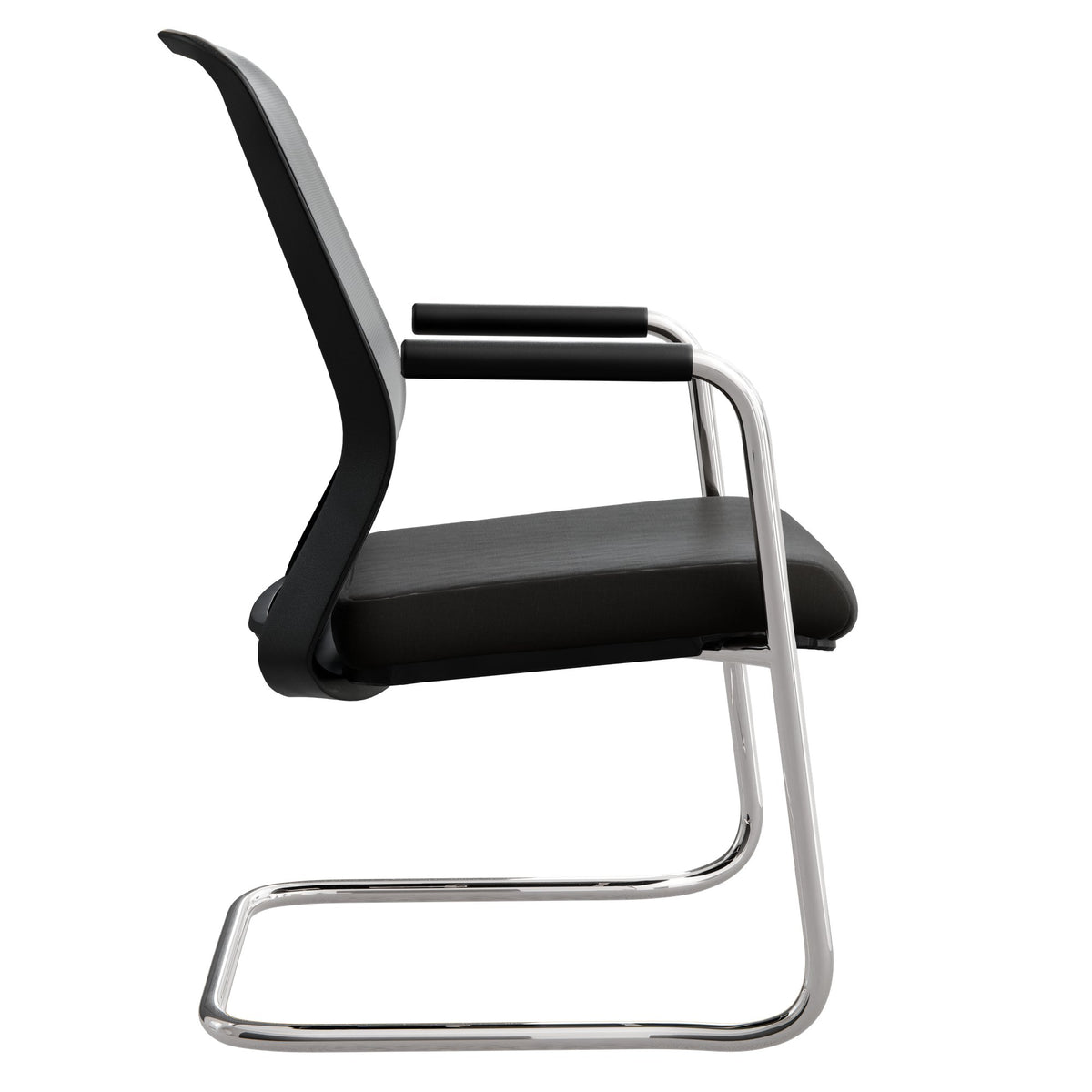 NETKON Cantilever Chair | Mesh Back, Black - 2 Lightbox Main Image