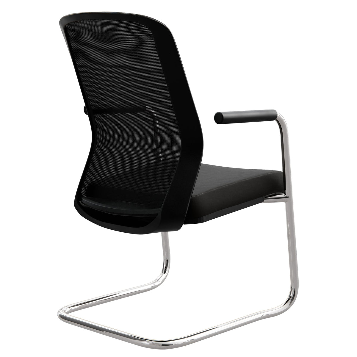 NETKON Cantilever Chair | Mesh Back, Black - 3 Lightbox Main Image