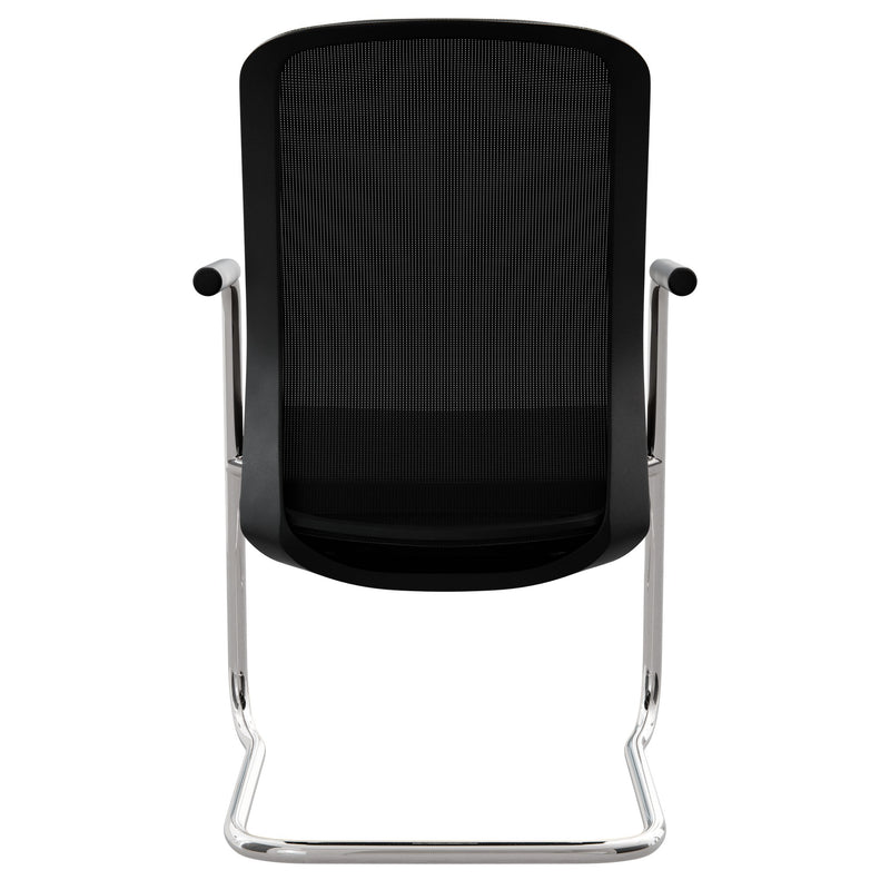 NETKON Cantilever Chair | Mesh Back, Black - 4 Main Image