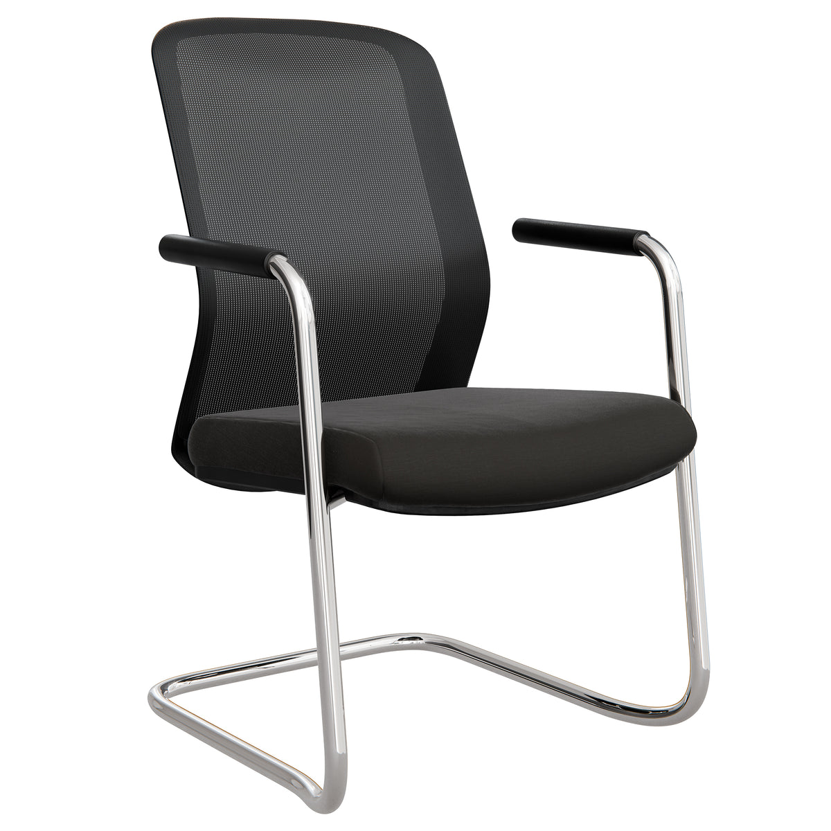NETKON Cantilever Chair | Mesh Back, Black - 1 Lightbox Main Image