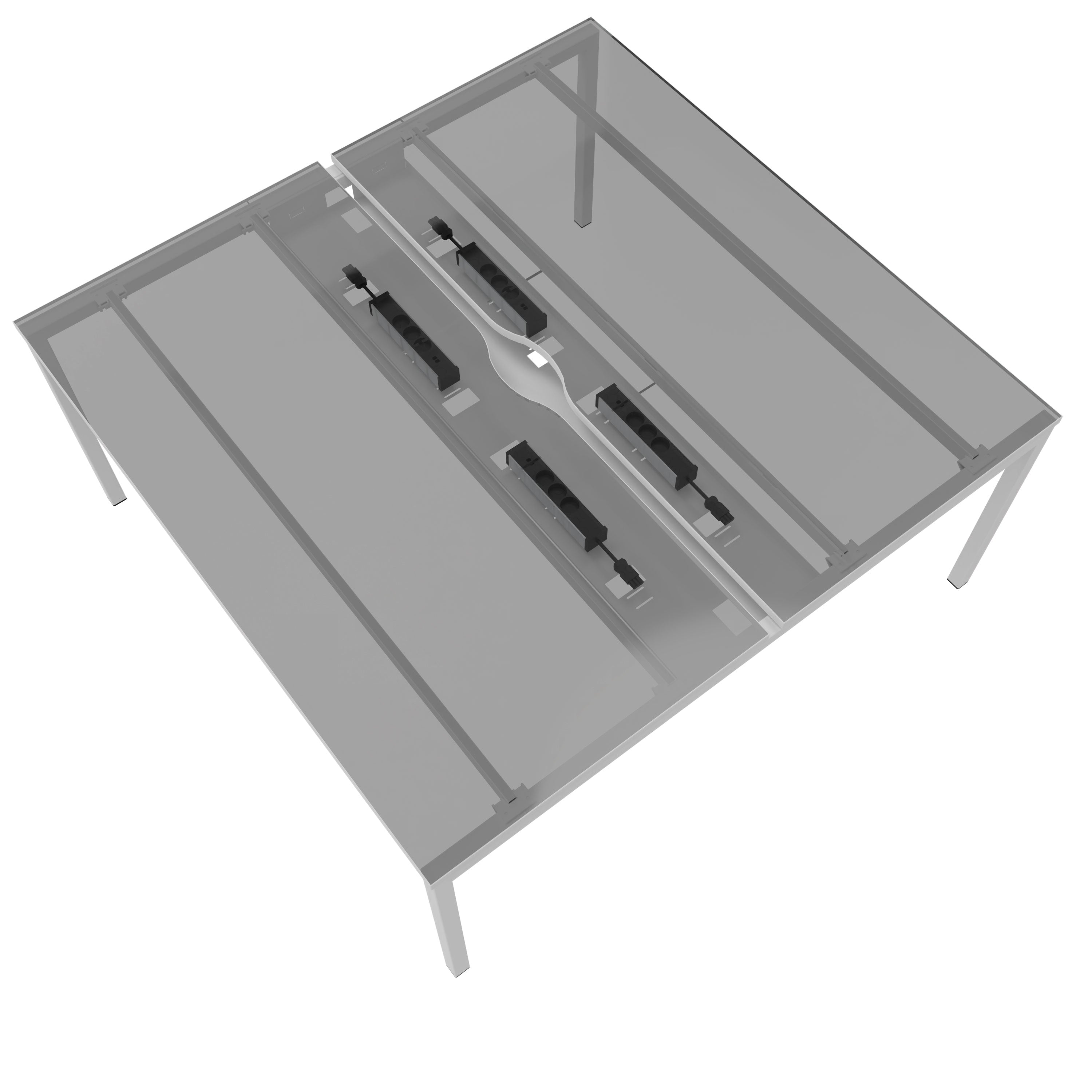 NOVA U Team Bureau | 1600 x 1640 mm, blanc