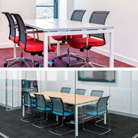 NOVA U Table de réunion | 1800 x 800 mm, érable