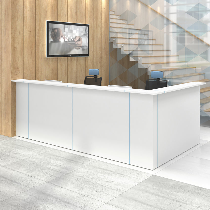 NOVA Contatore della reception | Contatore Eck a sinistra, 3340 x 1735 mm