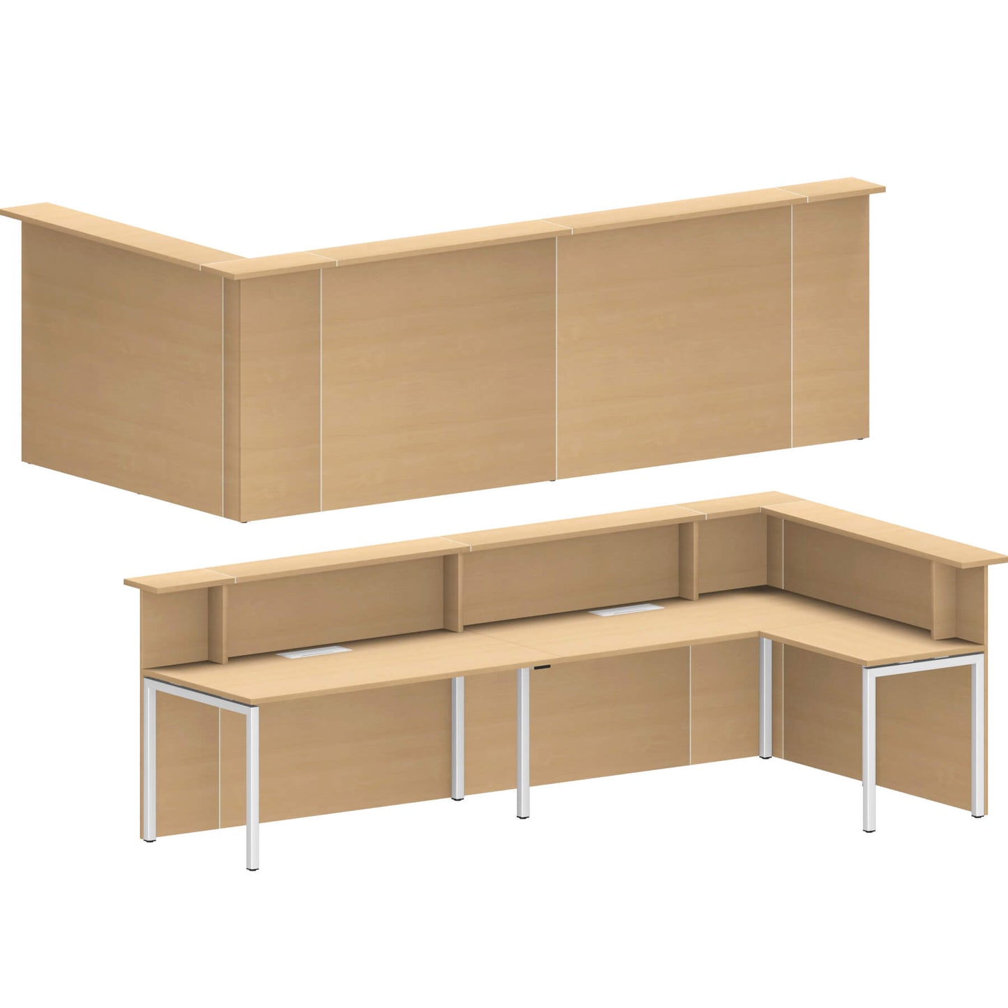 NOVA Empfangstheke | Ecktheke rechts, 3340 x 1735 mm