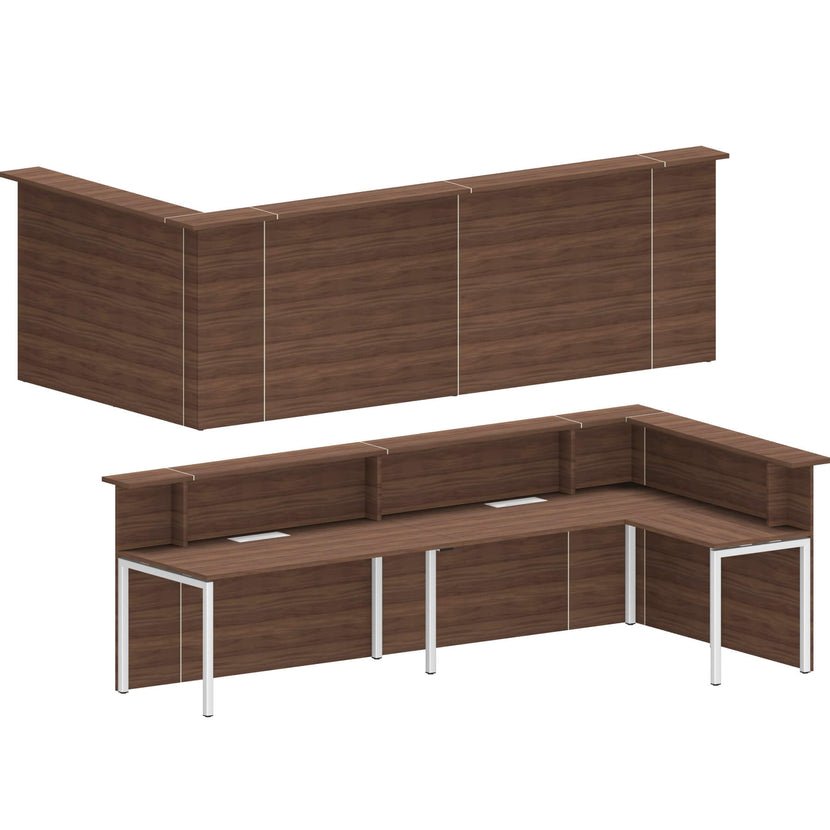 NOVA Contatore della reception | Contatore Eck a destra, 3340 x 1735 mm