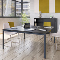 NOVA Conference table | 1600 x 1640 mm (6 - 8 people), electrified, anthracite