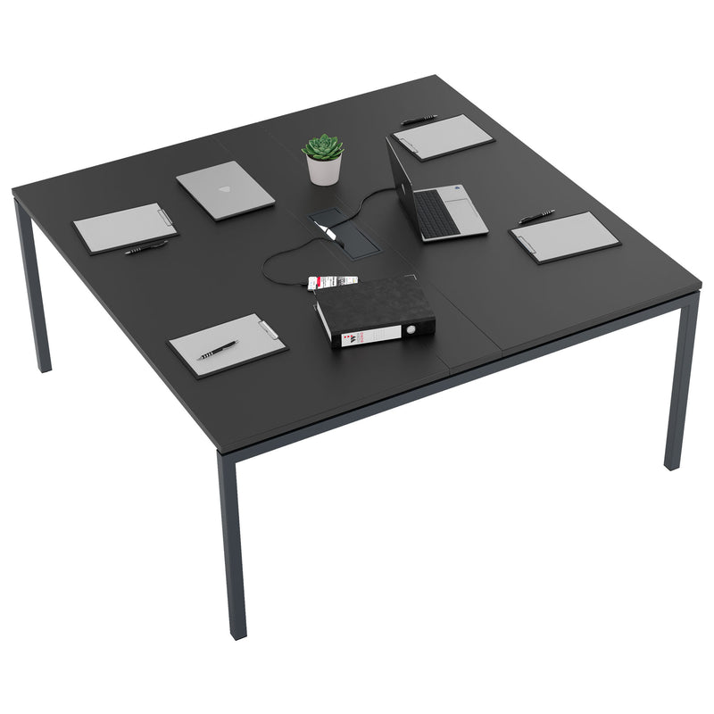 NOVA Tableau de conférence | 1600 x 1640 mm (6 - 8 personnes), électrifié, anthracite - 4 Main Image