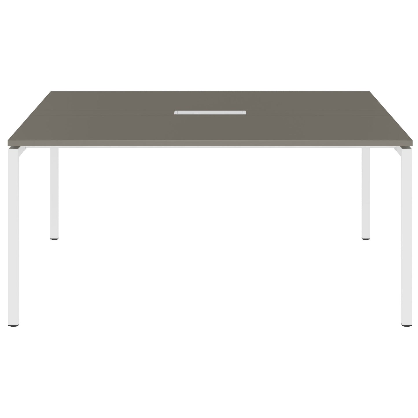 NOVA Konferenztisch | 1600 x 1640 mm (6 - 8 Personen), elektrifiziert, Cubanitgrau