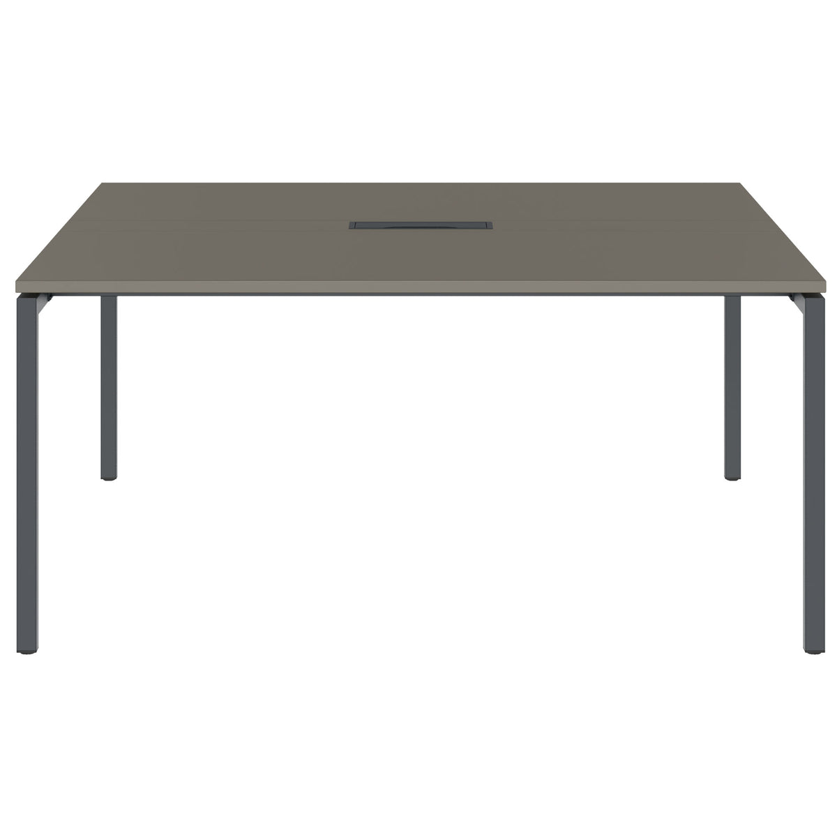 NOVA Conference table | 1600 x 1640 mm (6 - 8 people), electrified, cubanite gray - 2 Lightbox Main Image