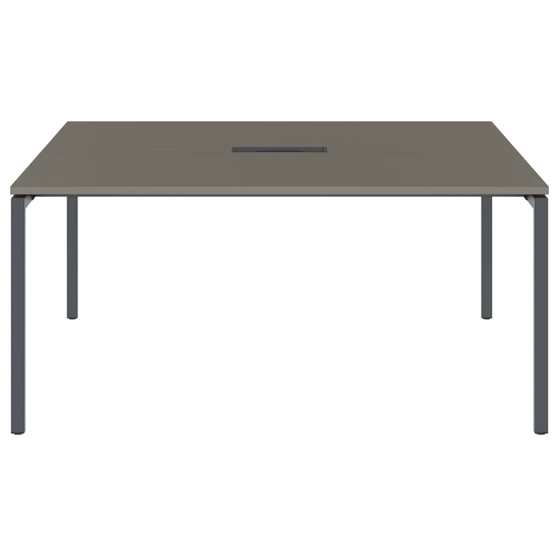 NOVA Conference table | 1600 x 1640 mm (6 - 8 people), electrified, cubanite gray - 2 Main Image