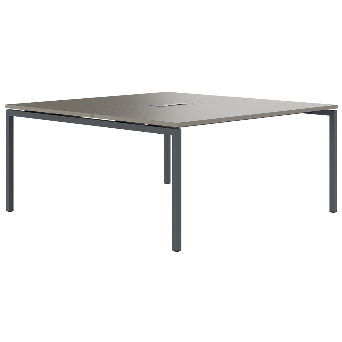NOVA Conference table | 1600 x 1640 mm (6 - 8 people), electrified, cubanite gray - 1 Lightbox Main Image