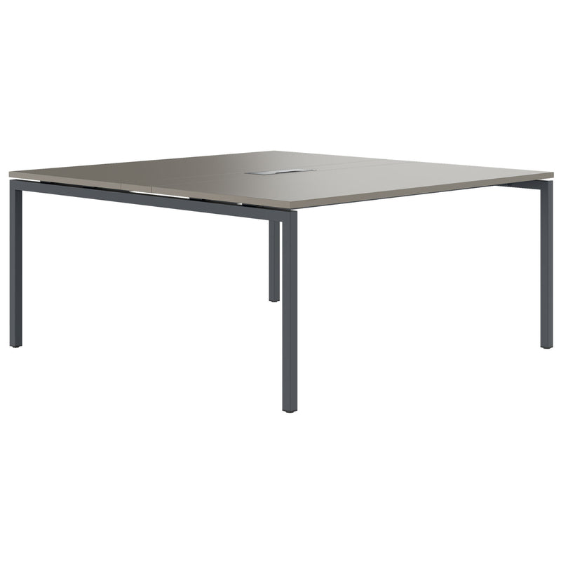 NOVA Conference table | 1600 x 1640 mm (6 - 8 people), electrified, cubanite gray - 1 Main Image