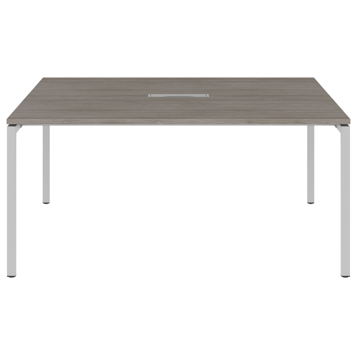 NOVA Conference table | 1600 x 1640 mm (6 - 8 people), electrified, north oak gray - 2 Lightbox Main Image